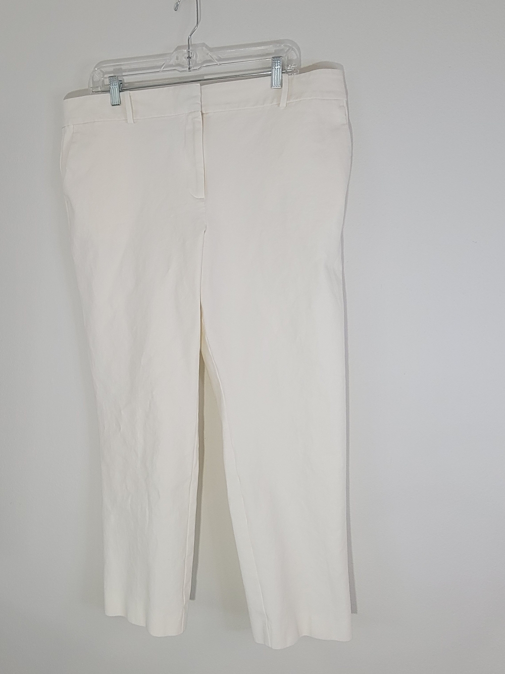 Ann Taylor Women Size 16 Ivory Straight-Leg Pants
